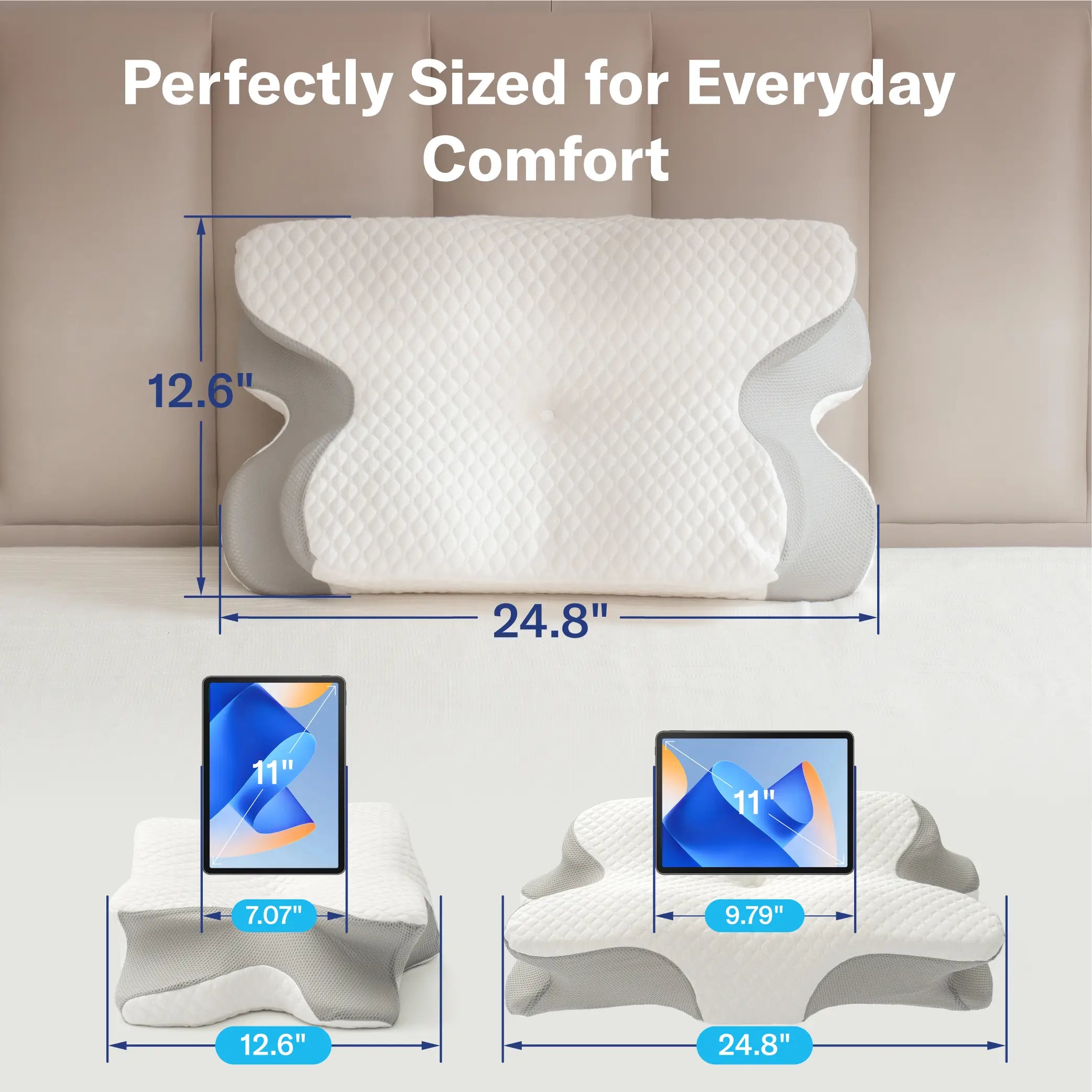 Ergonomic Cervical Pillow | Orthopedic Memory Foam for Neck Support 💤🌙