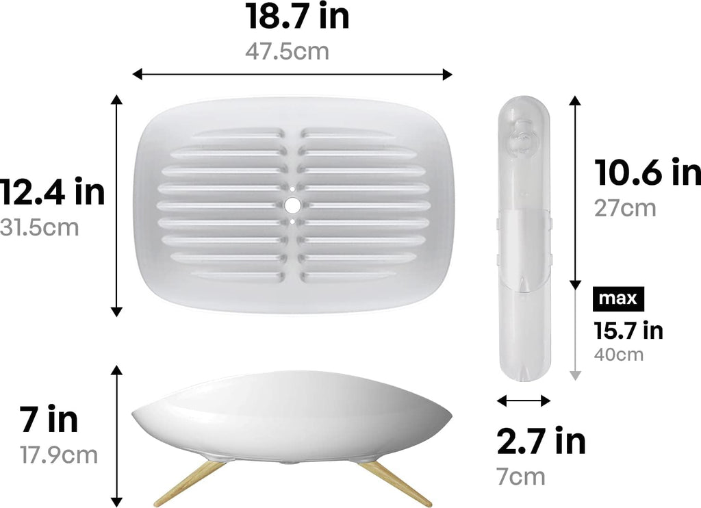 Premium Self-Draining Dish Drainer | Minimalist Anti-Rust Rack 🍽️