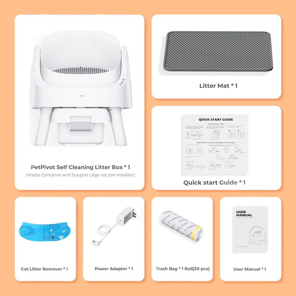 🎉Grand Opening – 50% Off!⏰️ Autoscooper 11 Open-Top Self Cleaning Cat Litter Box, Automatic Cat Litter Box for Multiple Cats with Trash Bags and Litter Mat Included