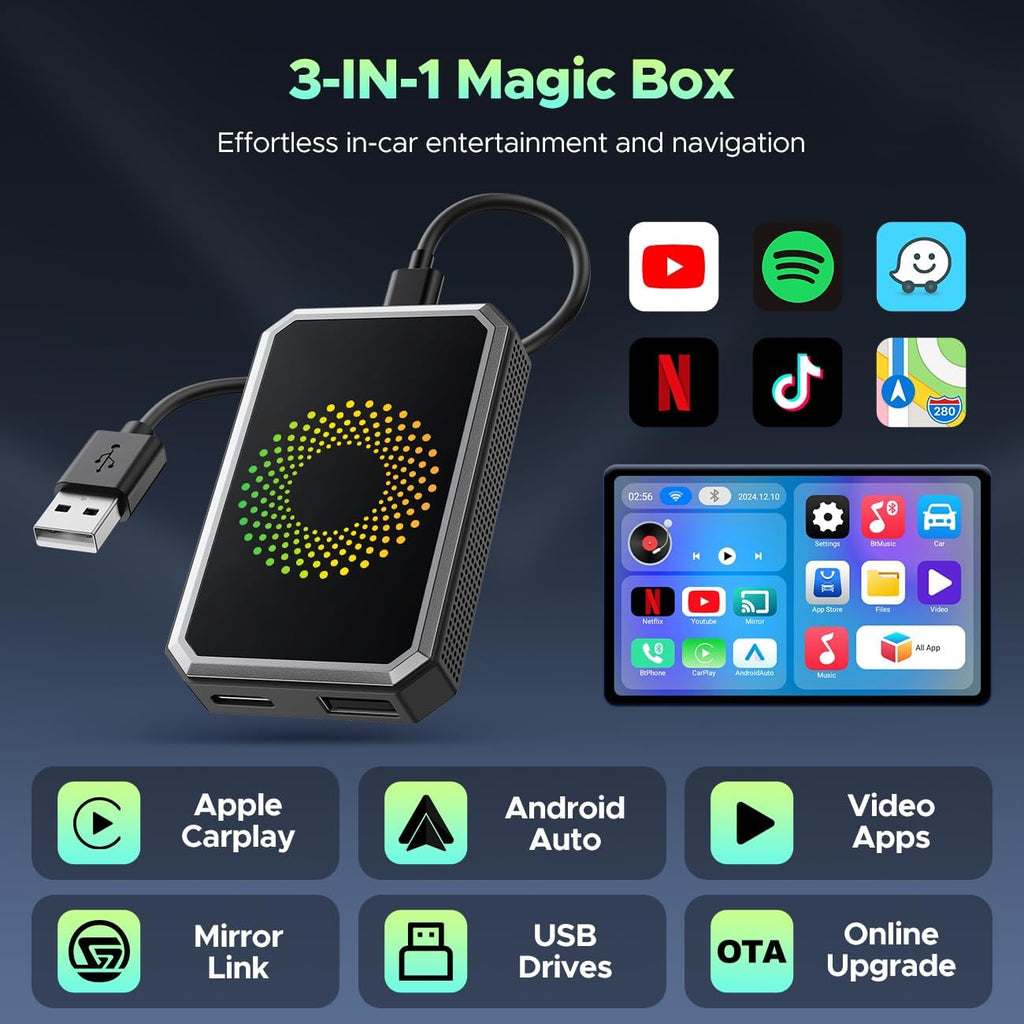 🎉 Last day! 60% off! ⏰️ 🔥 3-in-1 Magic Video Box for Streaming Netflix/YouTube/TikTok,