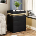 Nightstand with Charging Station and LED Lights, Night Stand with Sliding Top for Bedroom, Bedside Table with Drawers, Modern End Side Table