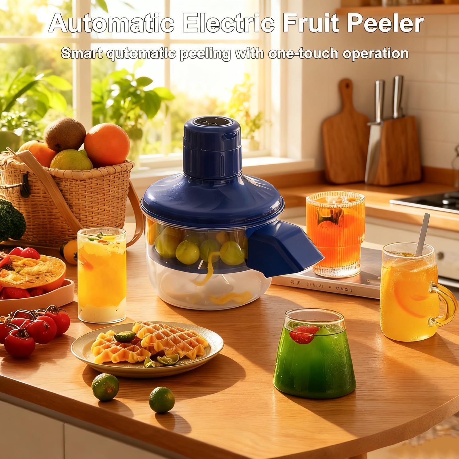 💥3-in-1 Automatic Fruit & Garlic Peeler 🍇🧄