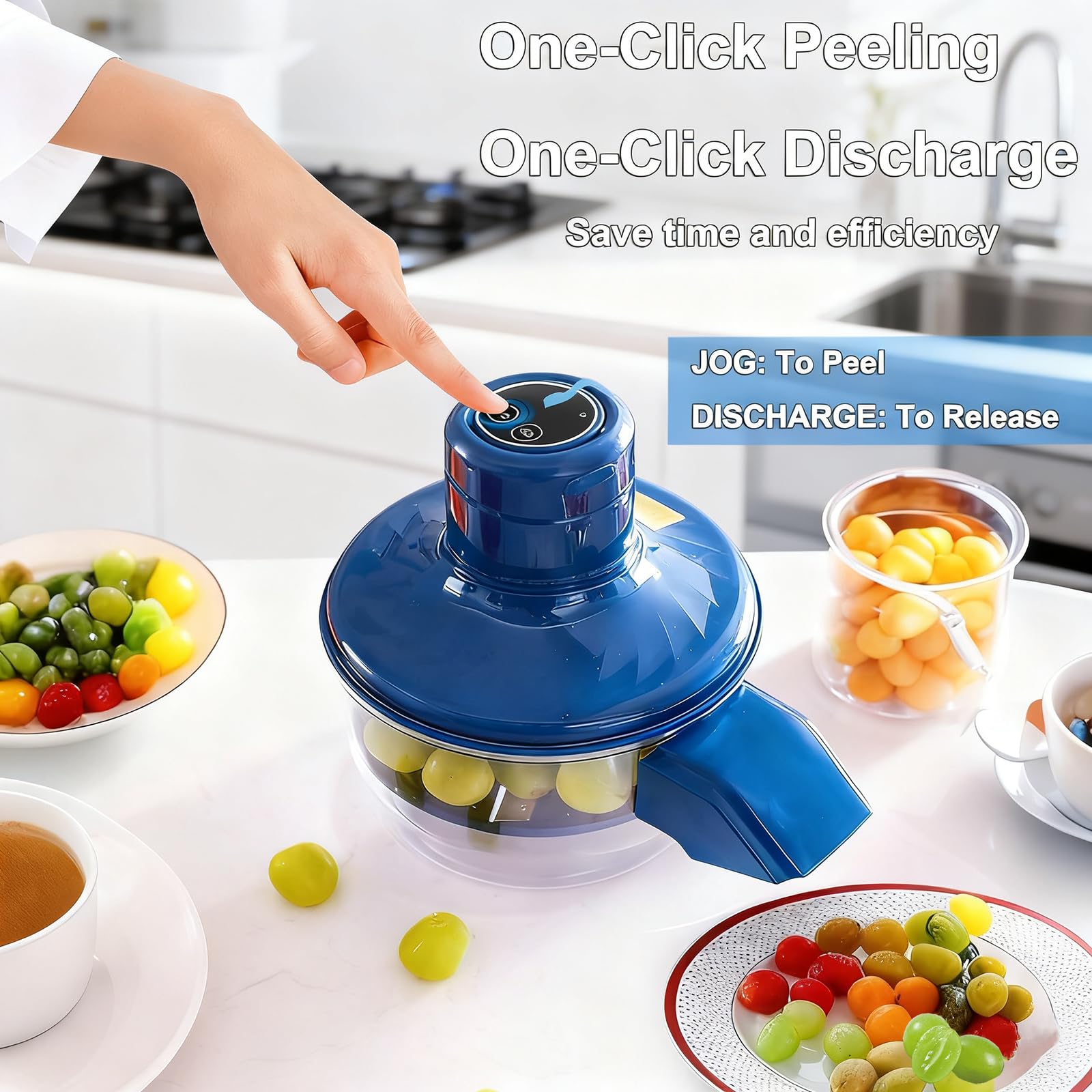 💥3-in-1 Automatic Fruit & Garlic Peeler 🍇🧄