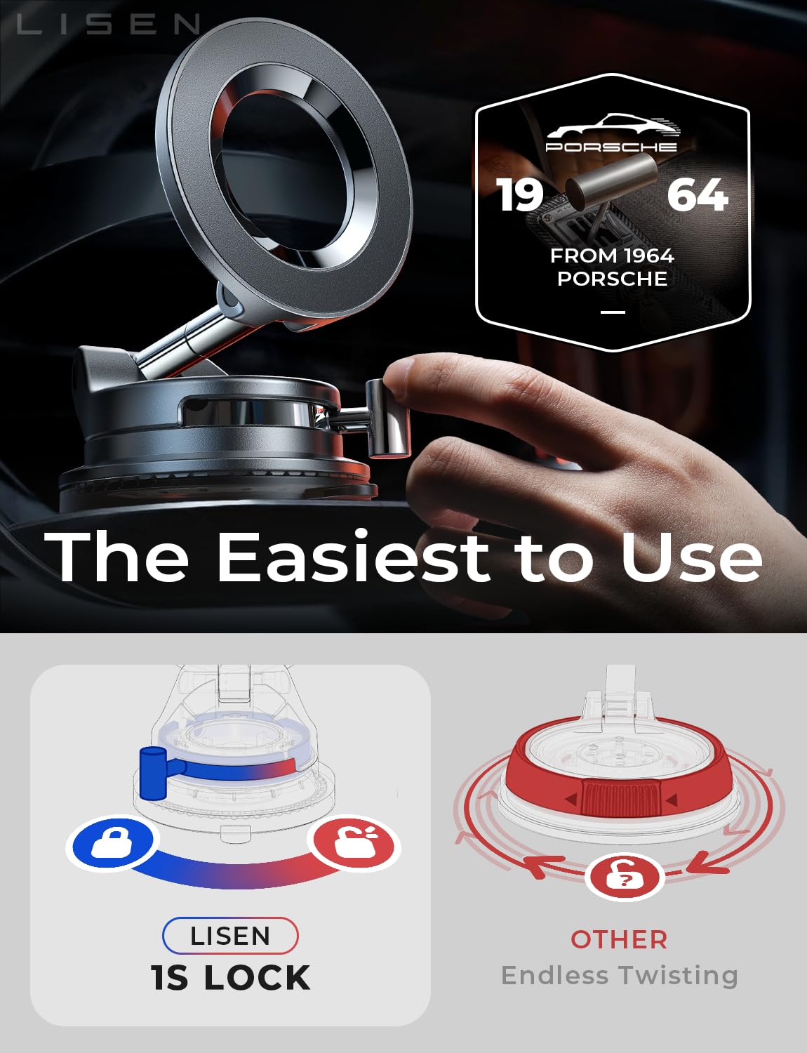 Auto-Vacuum MagSafe Car Mount | Electric Suction Phone Holder 🚗