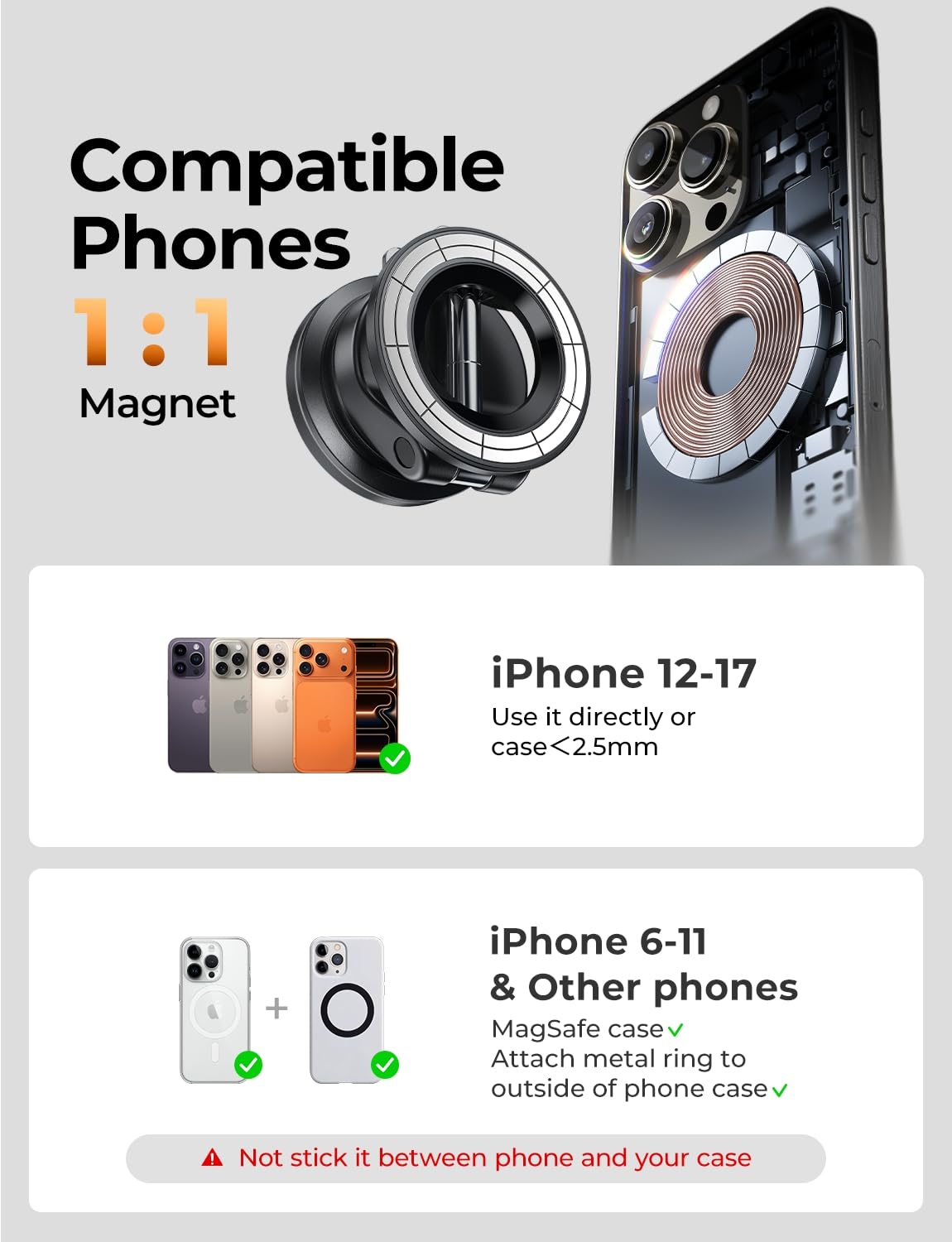 Auto-Vacuum MagSafe Car Mount | Electric Suction Phone Holder 🚗