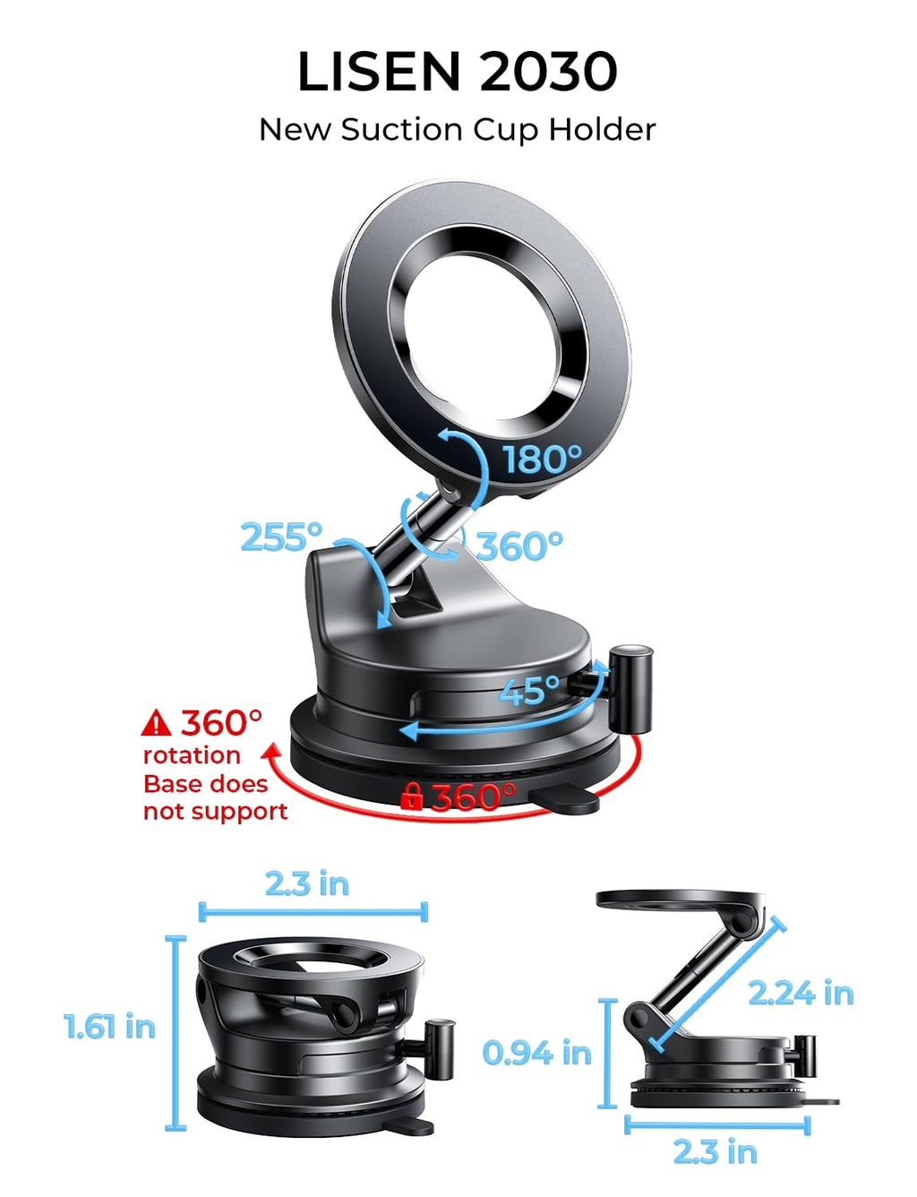 Auto-Vacuum MagSafe Car Mount | Electric Suction Phone Holder 🚗